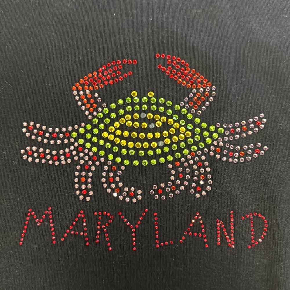 Sparkly Maryland Crab T Shirt XL